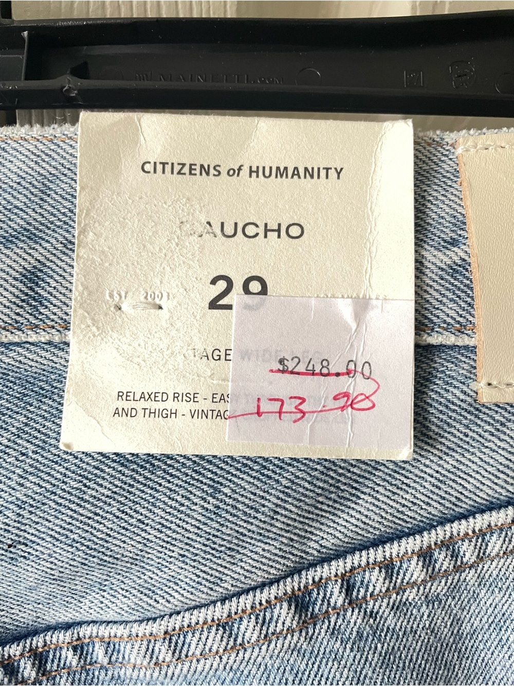 Citizens Of Humanity Light Blue Relaxed Wide-Leg Jeans - Picture 6 of 13